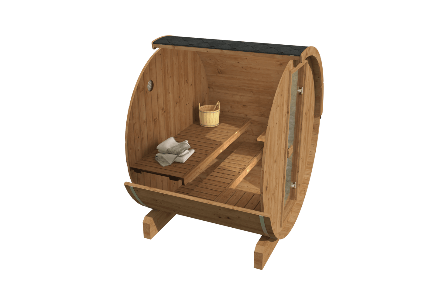 Sauna Exterior Barrel 160 - Saunamo