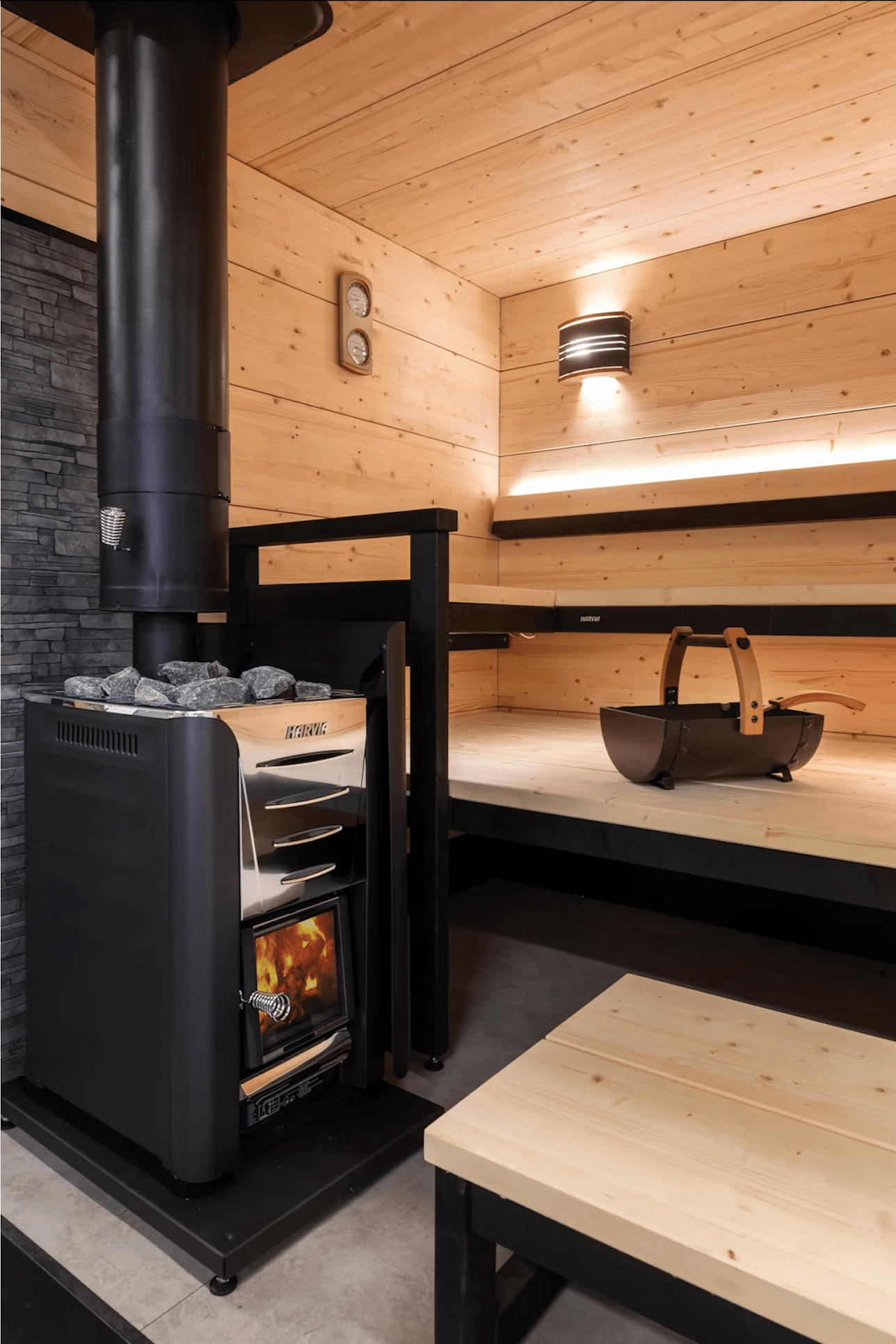 Aquecedor a Lenha Harvia Pro 36 para Sauna – Preto - Saunamo