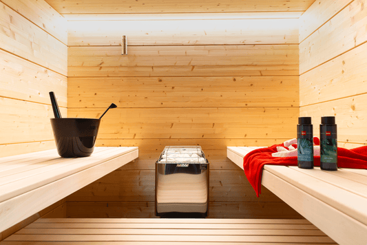 Aromaterapia de Sauna Harvia – Aroma de Bétula (400 ml) em sauna.