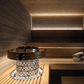 Fita LED para Sauna 5m em ambiente de sauna.