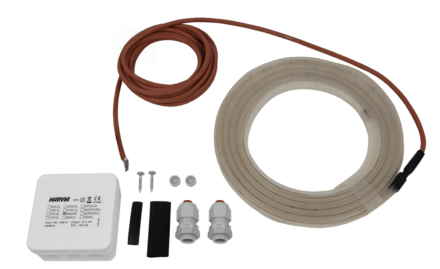 Fita LED para Sauna 5m em close-up.