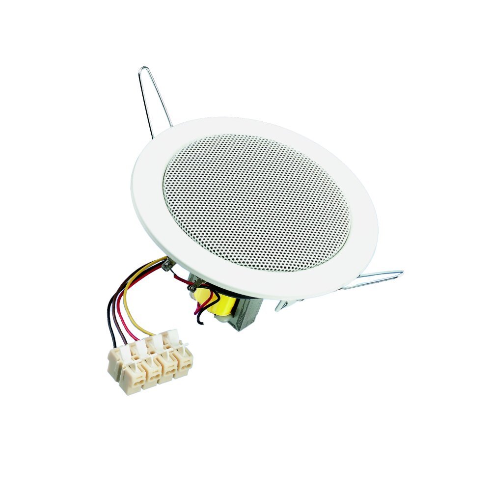 Conjunto de Alto-falantes Harvia Sentio com fios visíveis.