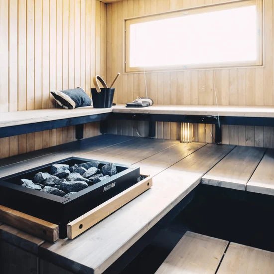 Harvia Virta Pro Combi Aquecedor Elétrico em Preto para sauna.