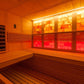Sauna de Infravermelhos Himalaya+ com iluminação e bancada.