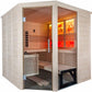 Sauna de Infravermelhos Himalaya Corner com porta de vidro.