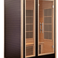 Sauna de Infravermelhos Radiant com portas de vidro.