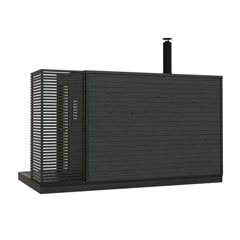 Sauna Externa a Lenha KUUT L com design moderno.