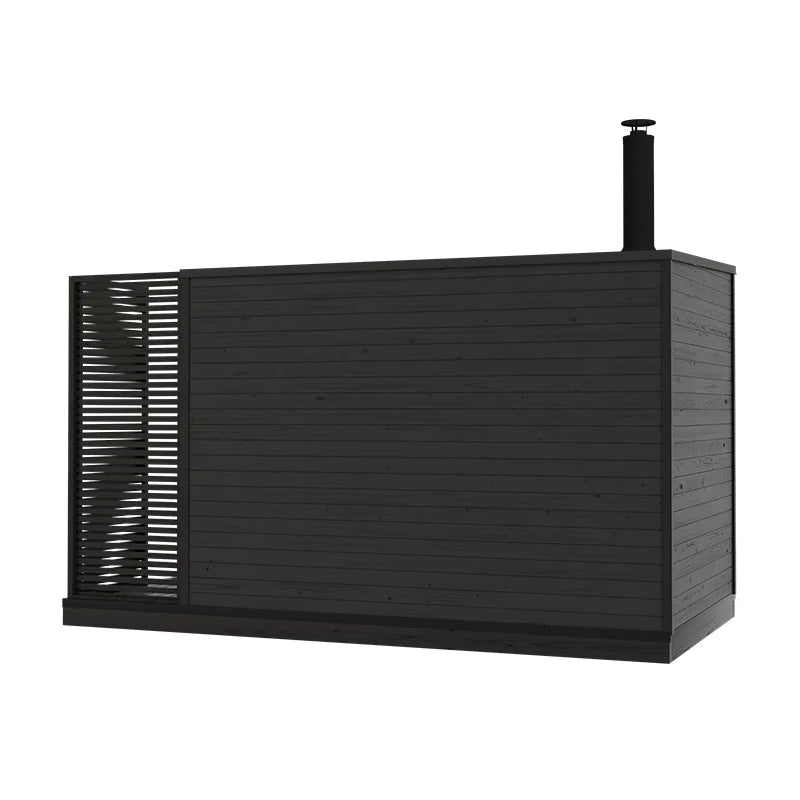 Sauna Externa a Lenha KUUT L com estrutura robusta.