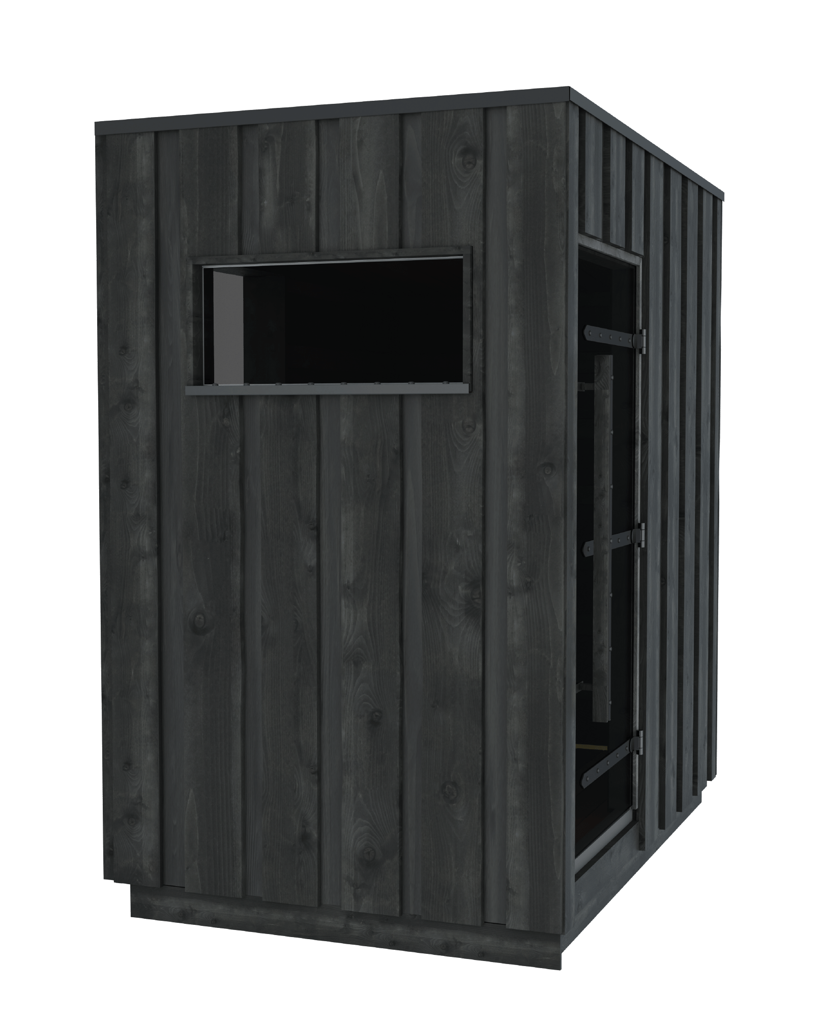 Sauna Exterior Isolada - Sauna Legend com janela panorâmica.