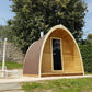 Sauna Exterior Pod em madeira com design iglu.