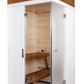 Sauna SmartFold dobrável com bancos de madeira.