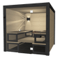 Sauna Solide em ambiente moderno com mesa e cadeiras.