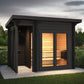 Sauna Exterior Deluxe Plus em área gramada.