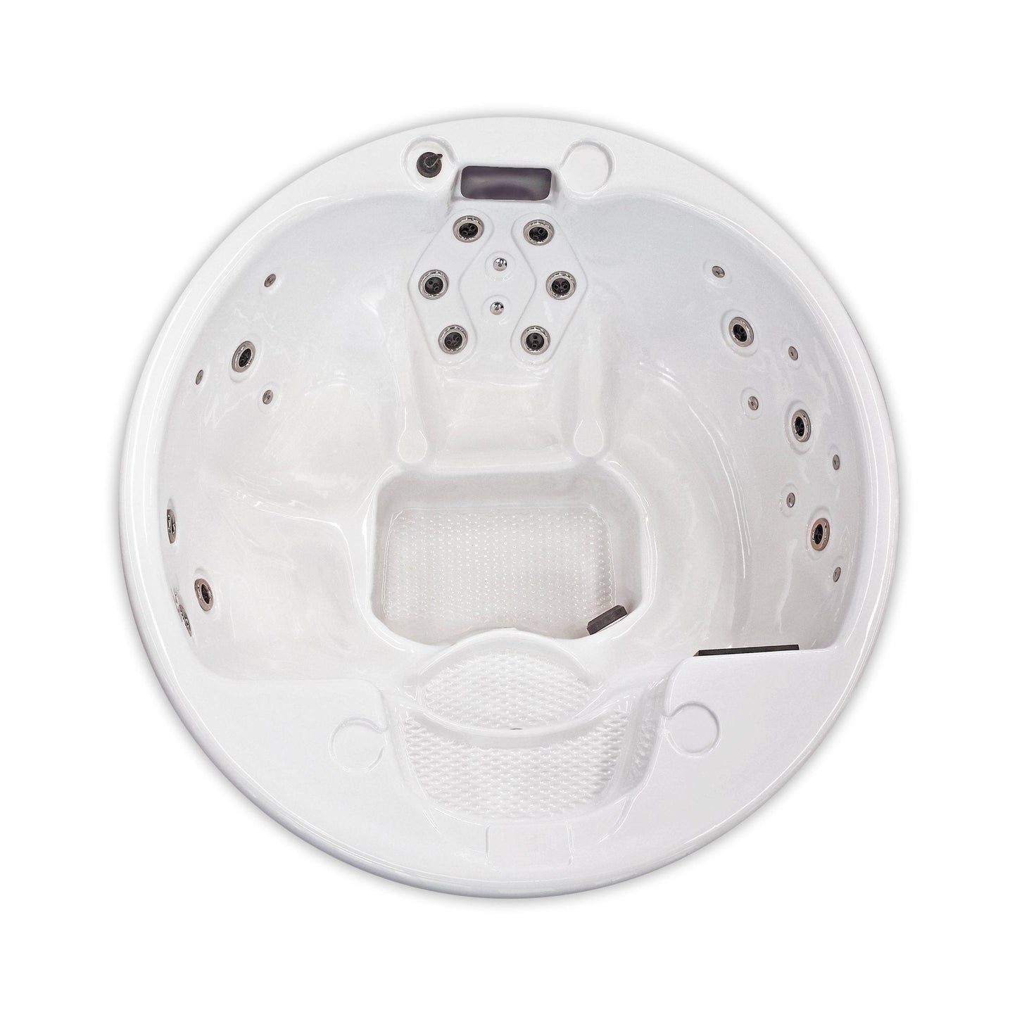 Jacuzzi Serena 210 com botões prateados e múltiplos jactos.